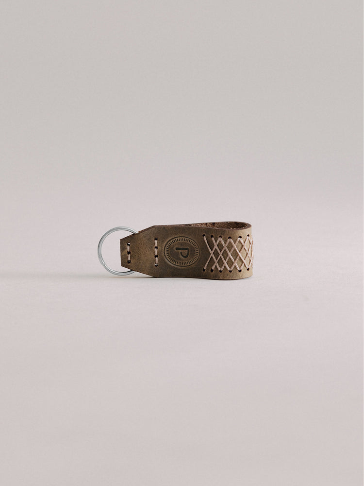Pintu Keychain - Olive/Taupe - Stainless Steel