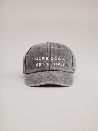Pintu More Dogs Less People Cap - Vintage Black