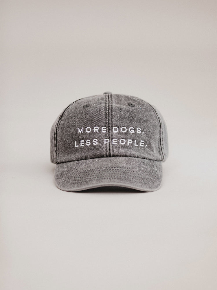 Pintu More Dogs Less People Cap - Vintage Black