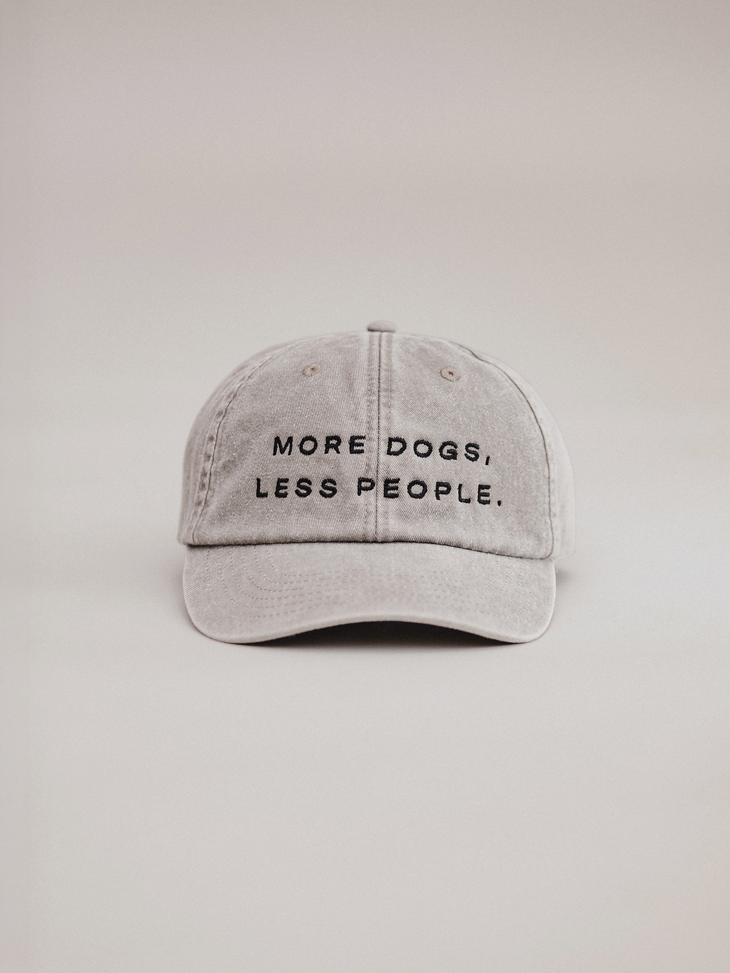 Pintu More Dogs Less People Cap - Vintage Grey