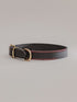 Pintu Dog Collar Monte - Black/Bordeaux - Brass
