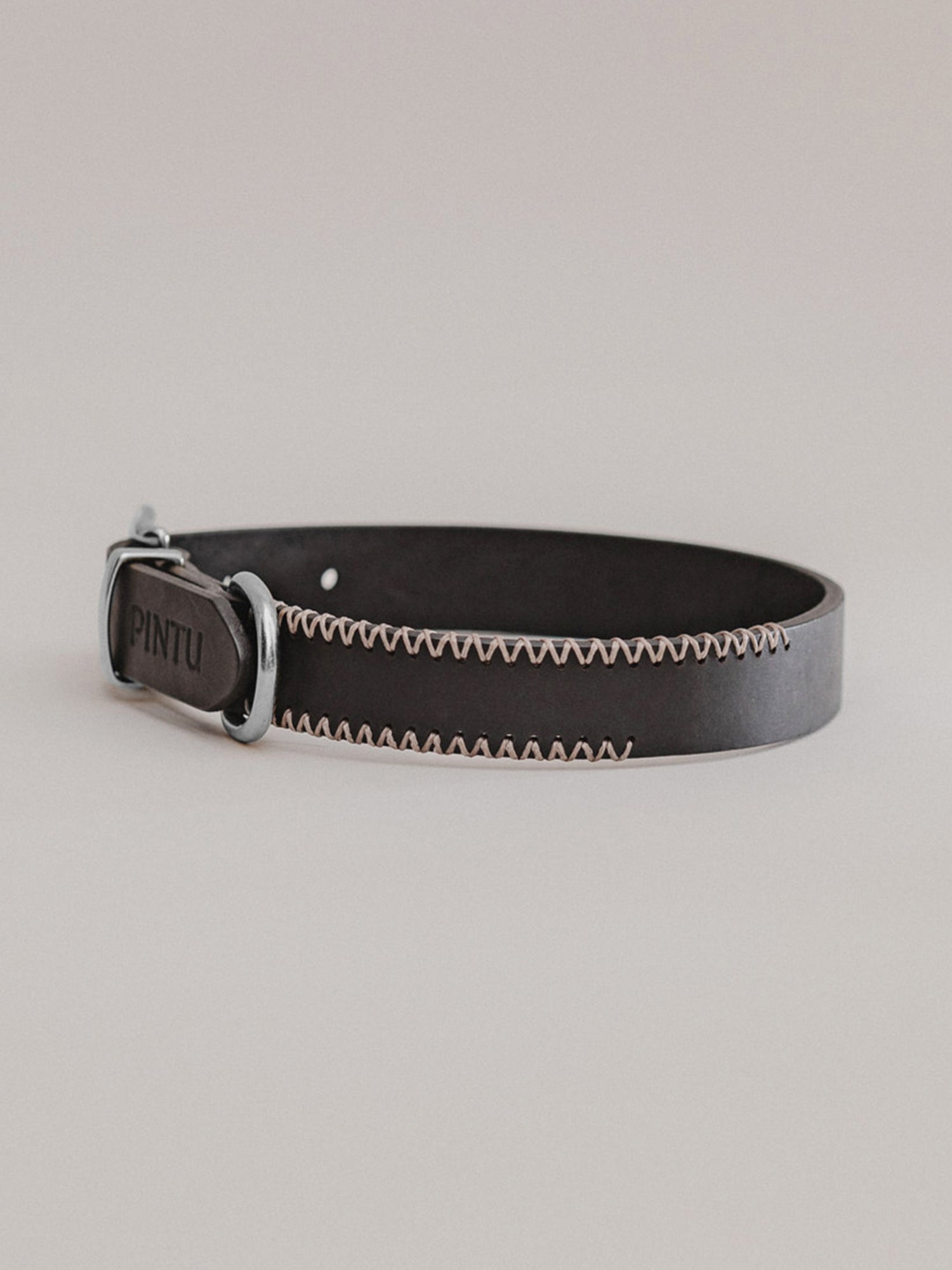 Pintu Dog Collar Monte - Black/Taupe - Stainless Steel