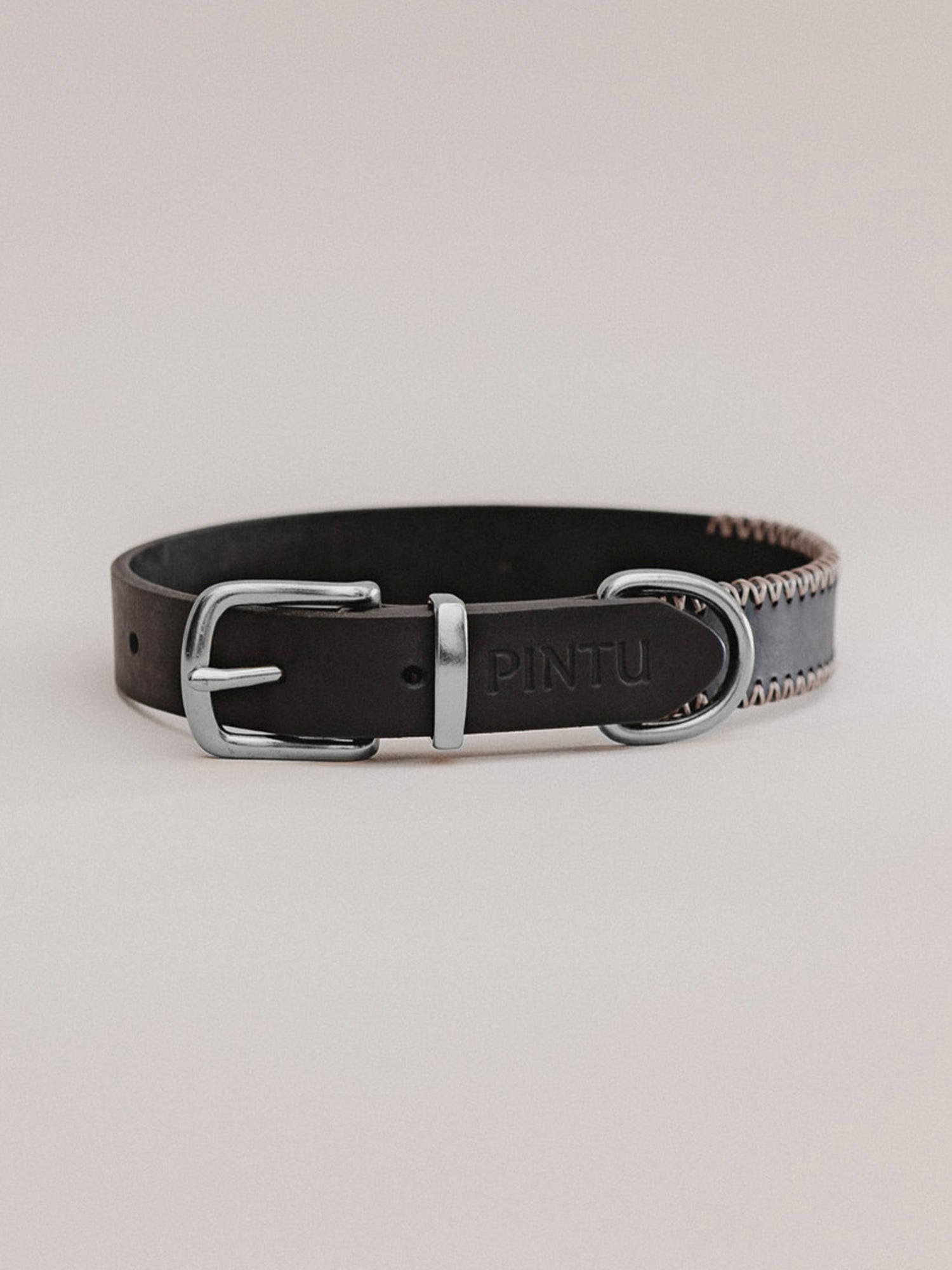 Pintu Dog Collar Monte - Black/Taupe - Stainless Steel