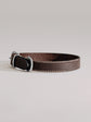 Pintu Dog Collar Porthos - Chocolate/Grey - Stainless Steel