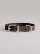 Pintu Dog Collar Porthos - Chocolate/Grey - Stainless Steel