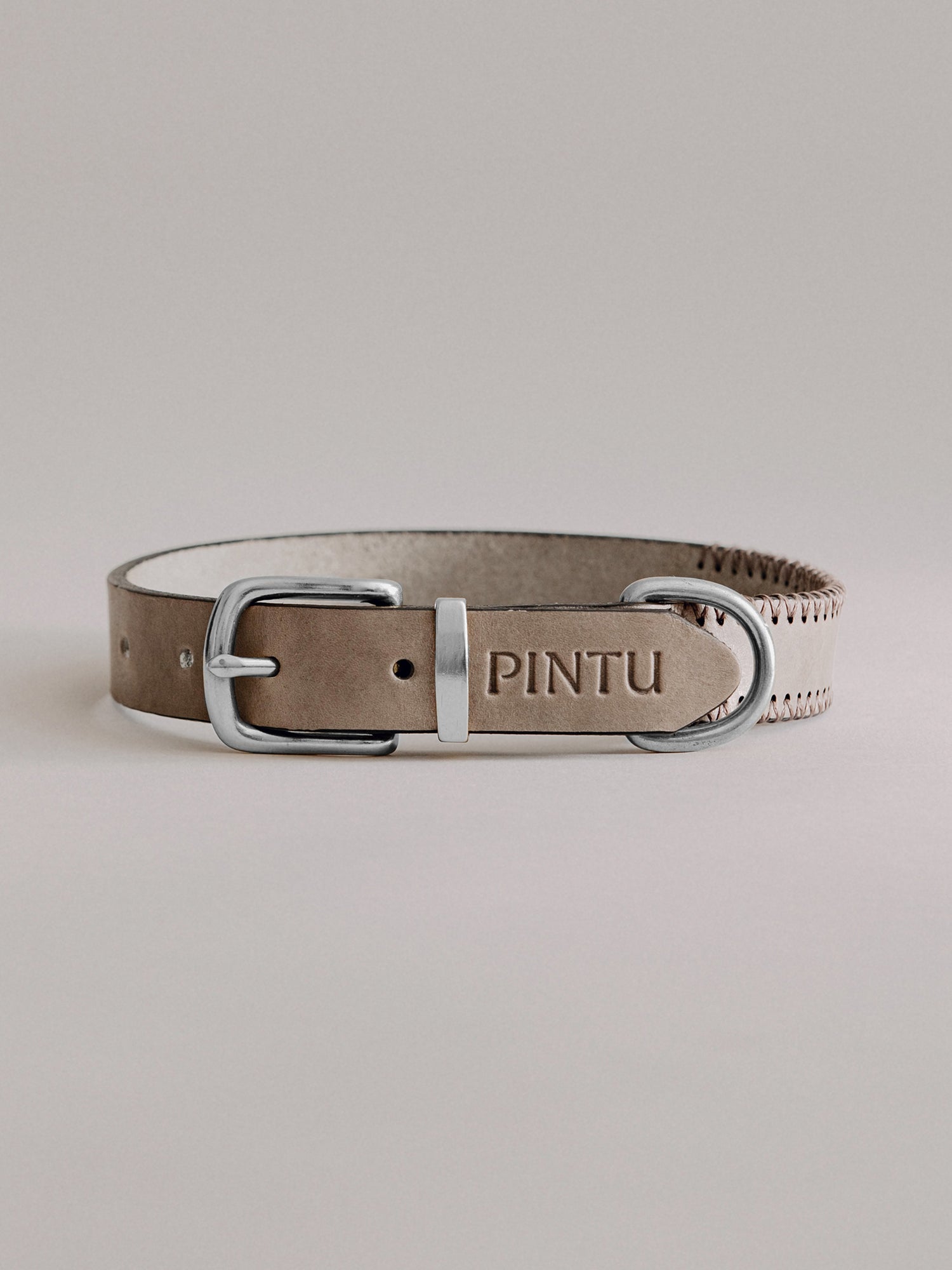 Pintu Dog Collar Monte - Grey/Brown - Stainless Steel