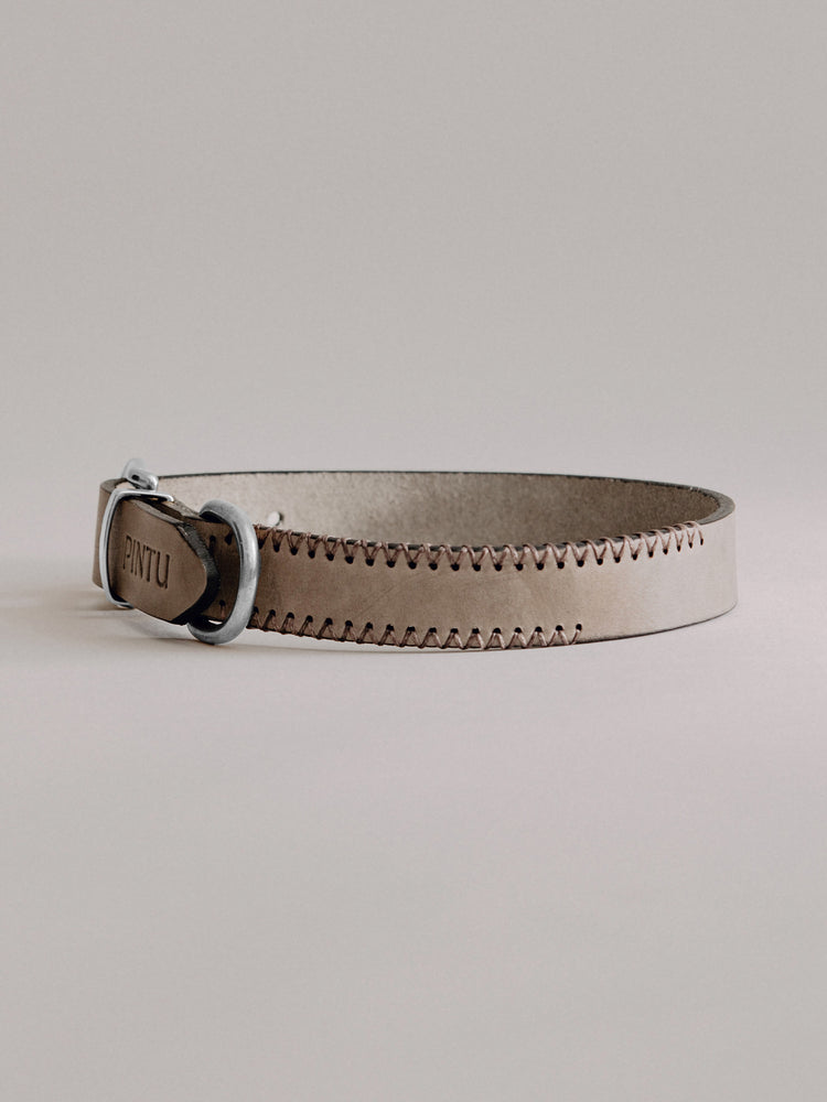 Pintu Dog Collar Monte - Grey/Brown - Stainless Steel