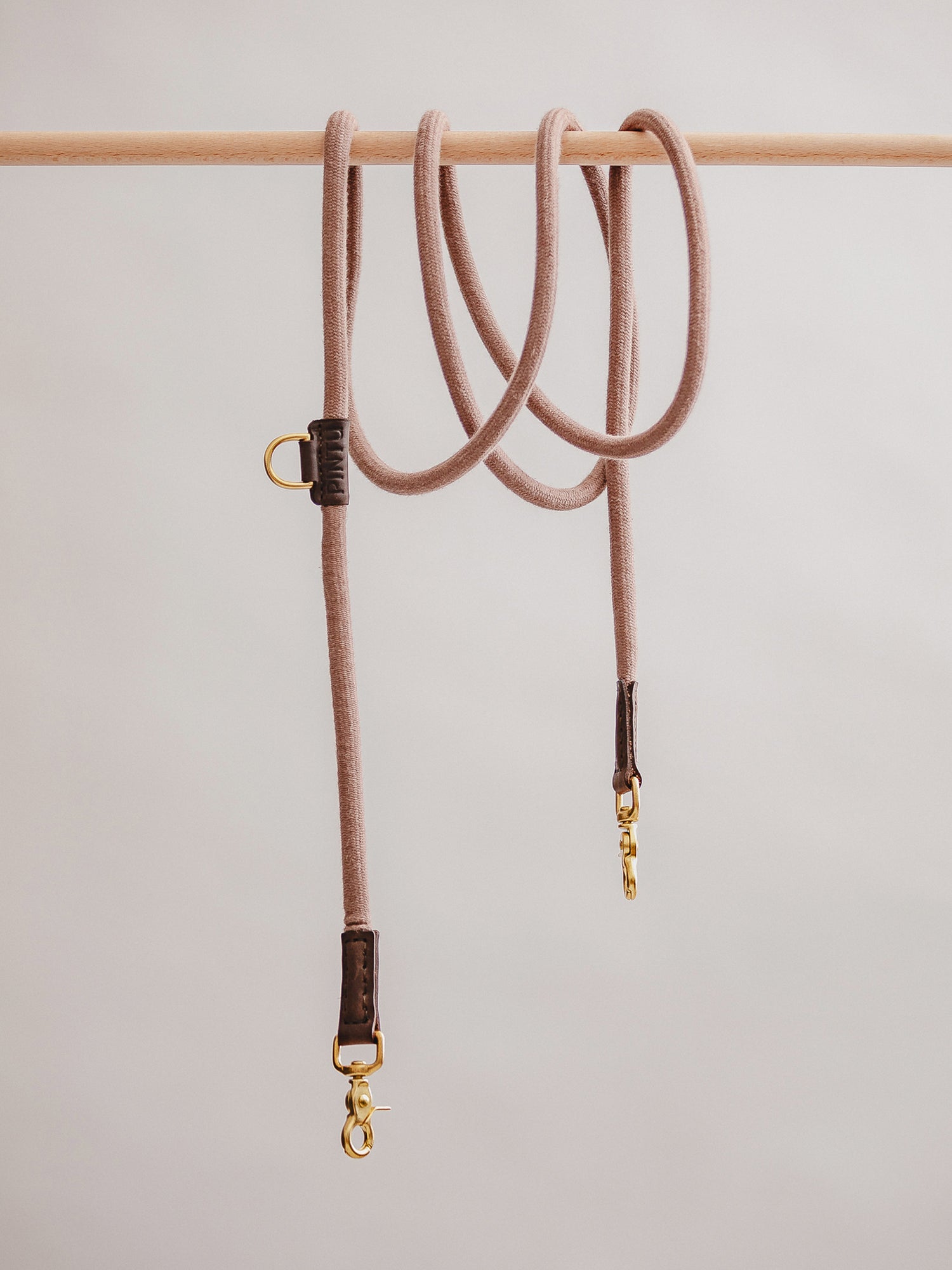 Pintu Dog Leash Tierra - Brown/Chocolate - Brass