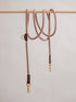 Pintu Dog Leash Tierra - Brown/Chocolate - Brass