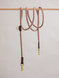 Pintu Dog Leash Tierra - Brown/Chocolate - Brass