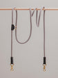 Pintu Dog Leash Tierra - Grey/Black - Brass
