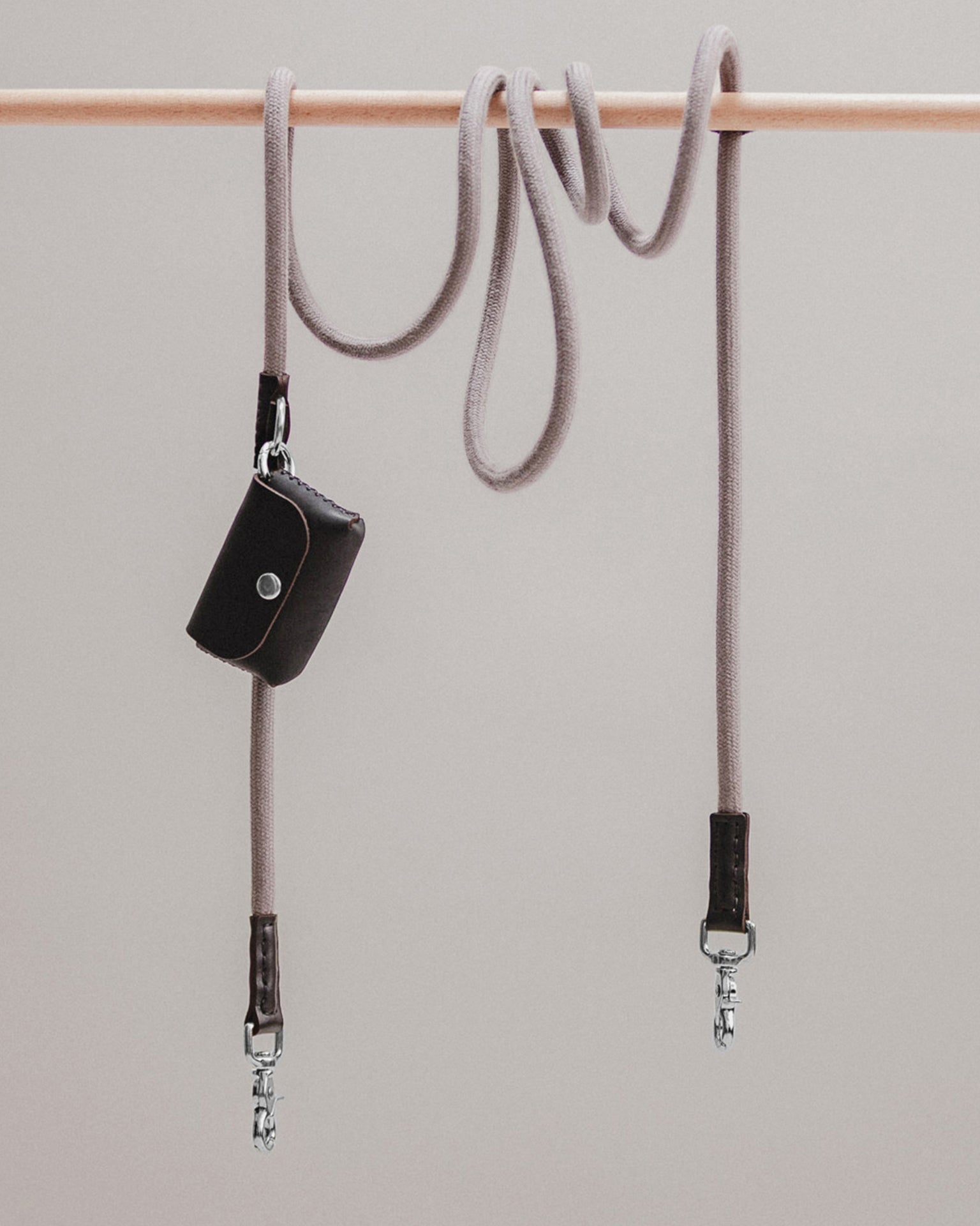 Pintu Dog Leash Tierra - Grey/Black - Stainless Steel