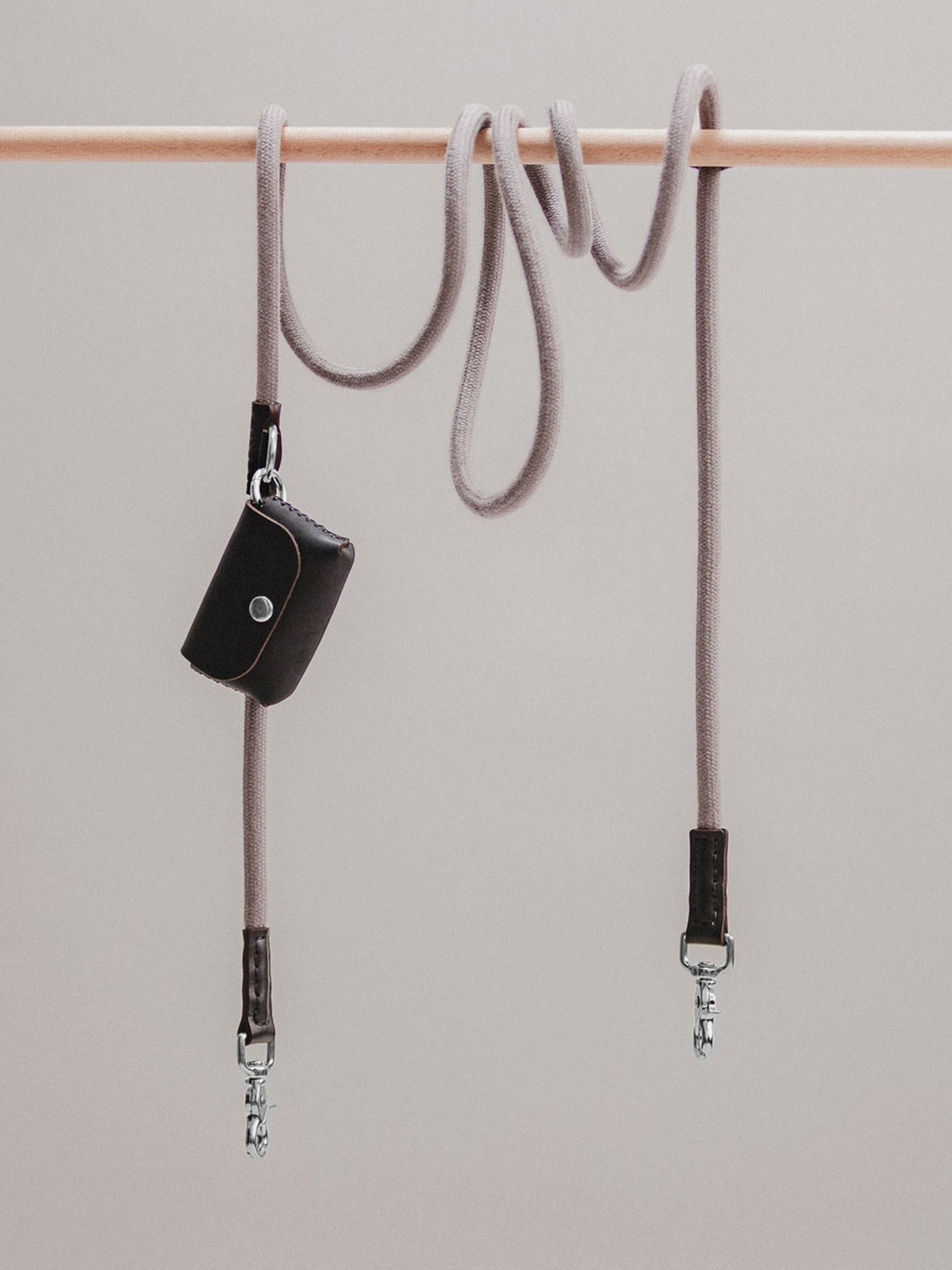 Pintu Dog Leash Tierra - Grey/Black - Stainless Steel