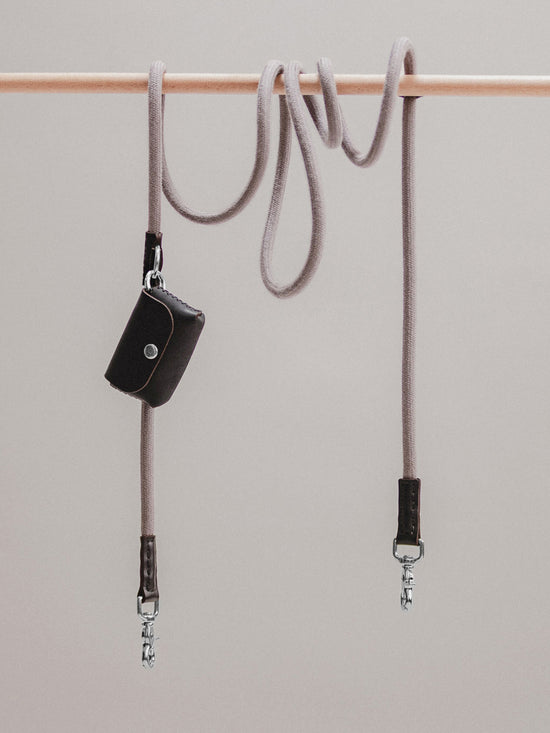 Pintu Dog Leash Tierra - Grey/Black - Stainless Steel