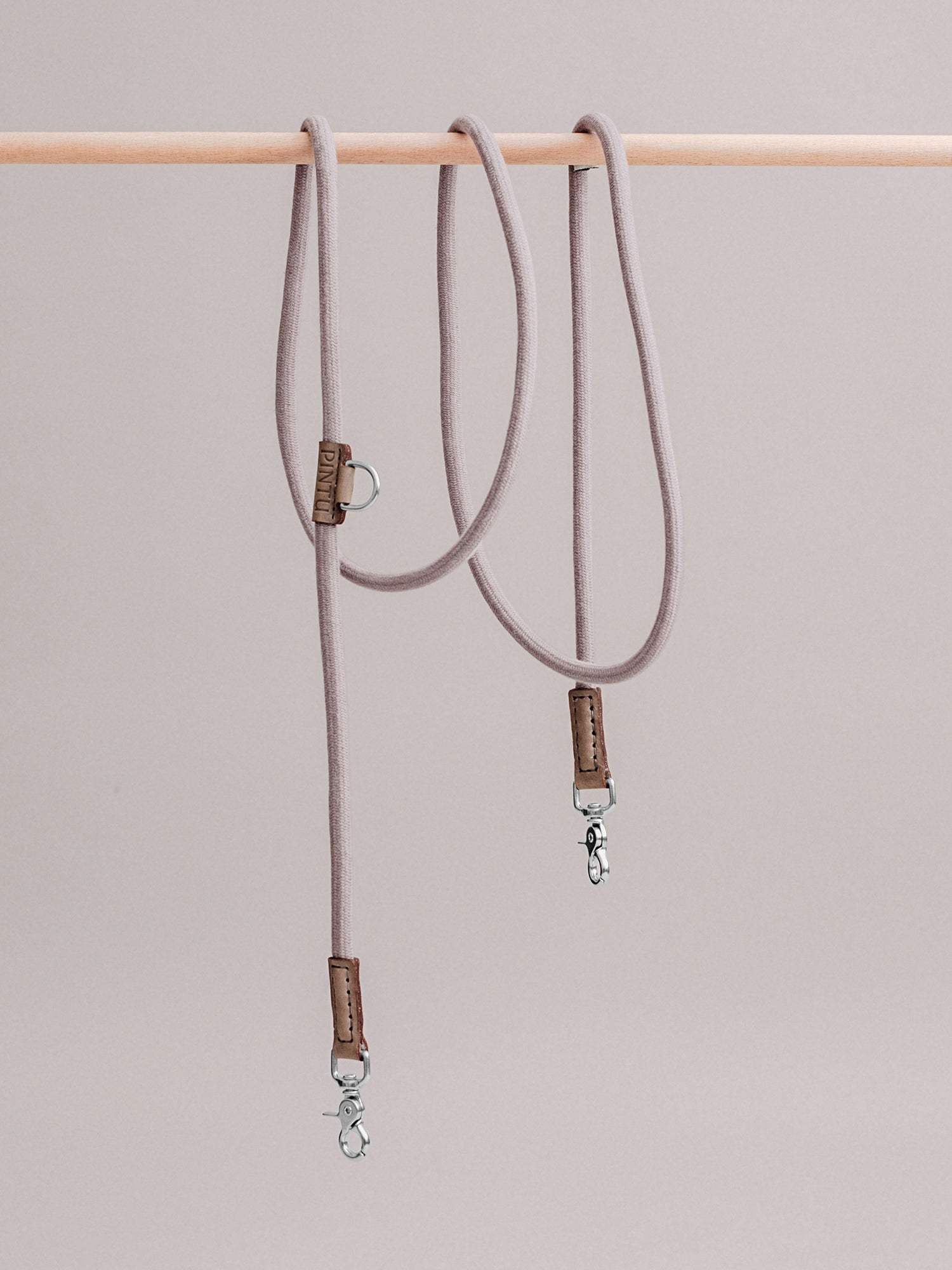 Pintu Dog Leash Tierra - Grey/Grey - Brass