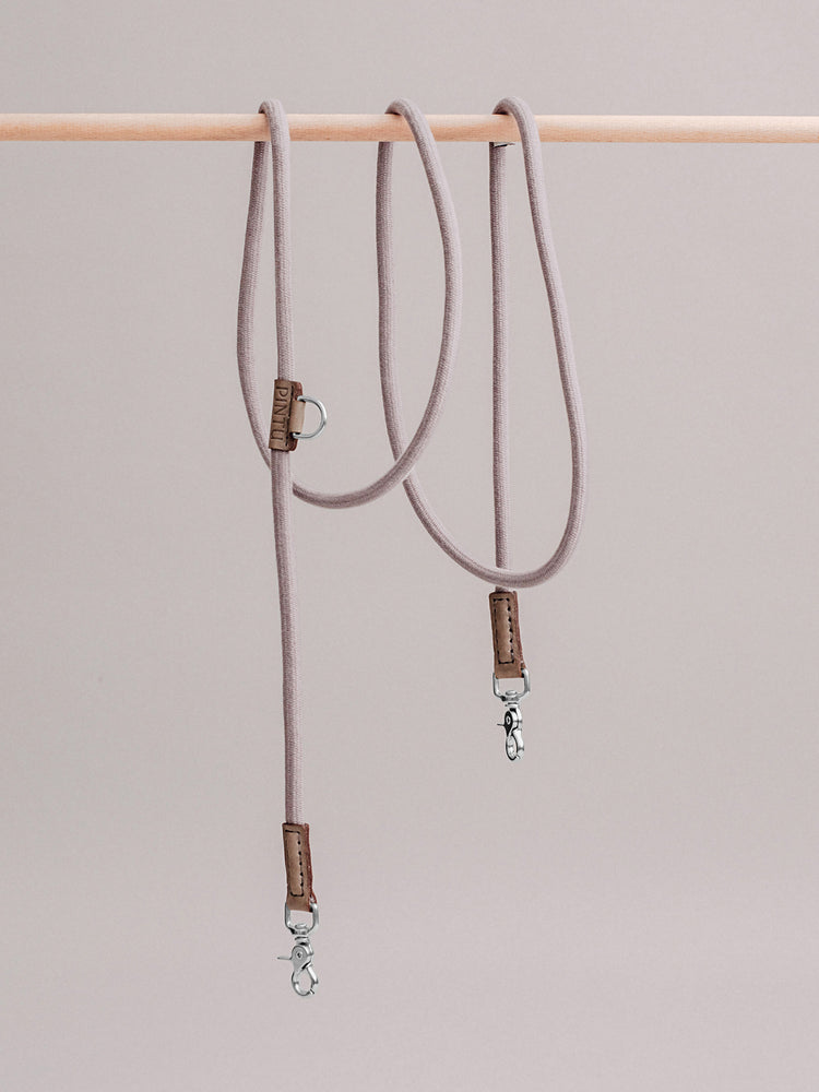 Pintu Dog Leash Tierra - Grey/Grey - Brass