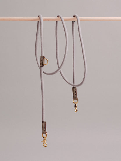 Pintu Dog Leash Tierra - Grey/Grey - Brass