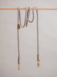 Pintu Dog Leash Tierra - Grey/Olive - Brass