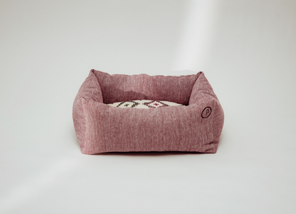 Dulces Sueños Dog Bed - Grapefruit/Mallorquin Pattern - Pintu