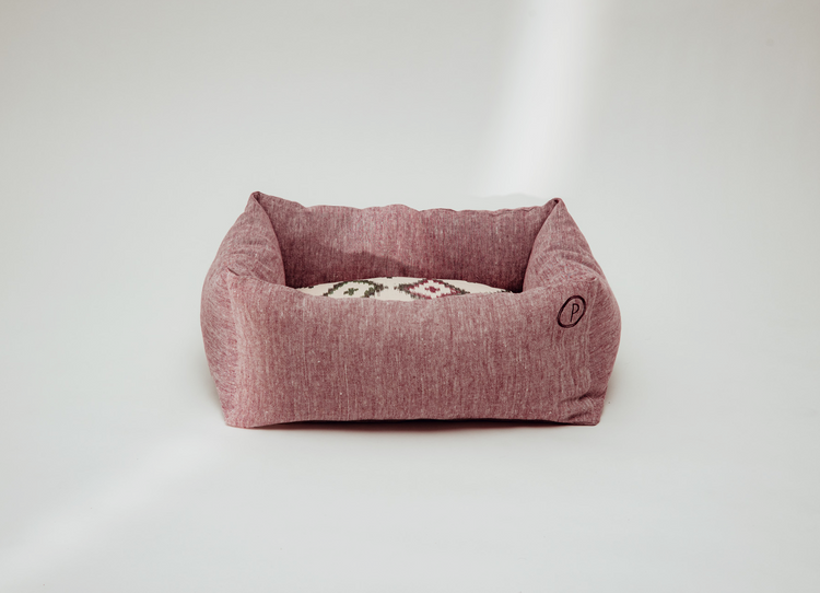 Dulces Sueños Dog Bed - Grapefruit/Mallorquin Pattern - Pintu